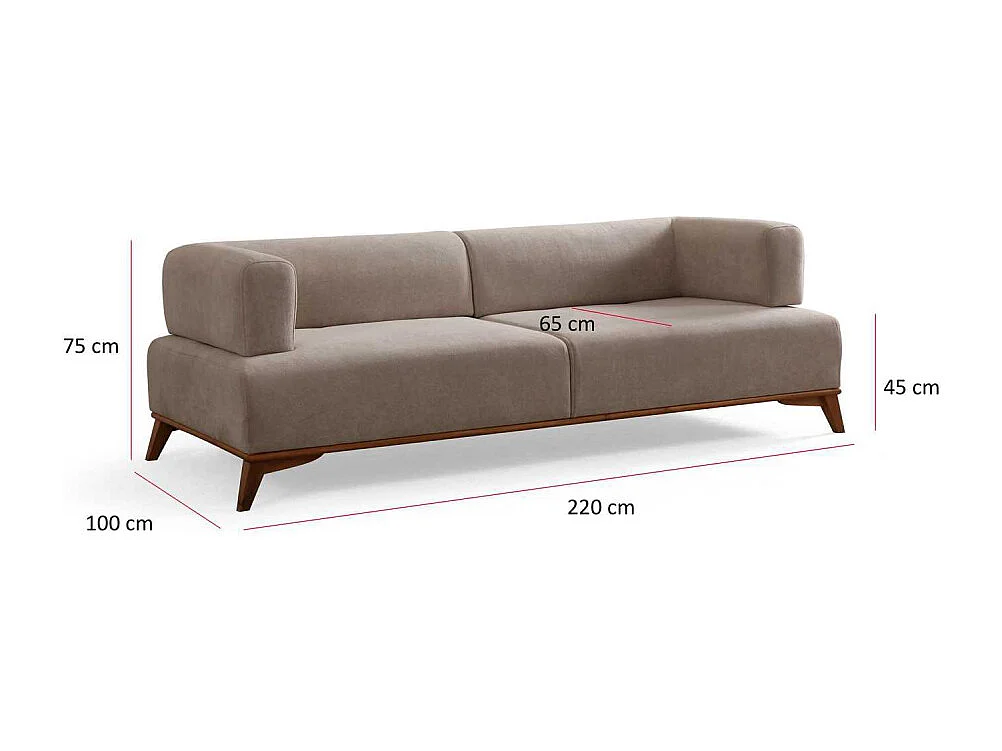 Canapé 3 places en polyester Hera