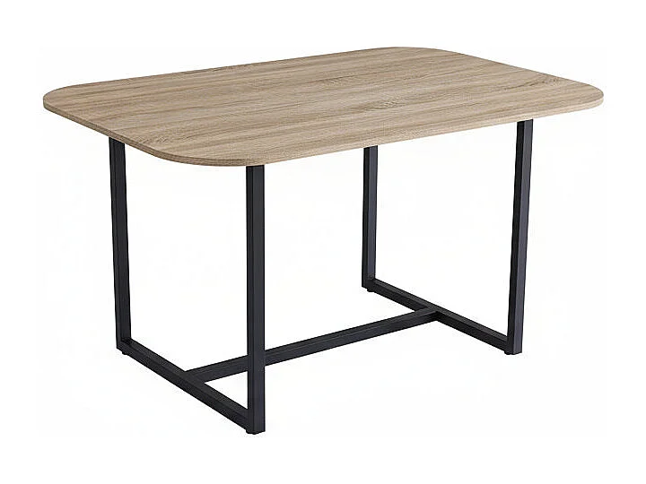 Ensemble Table et 6 chaises VENDOME beige pieds noirs