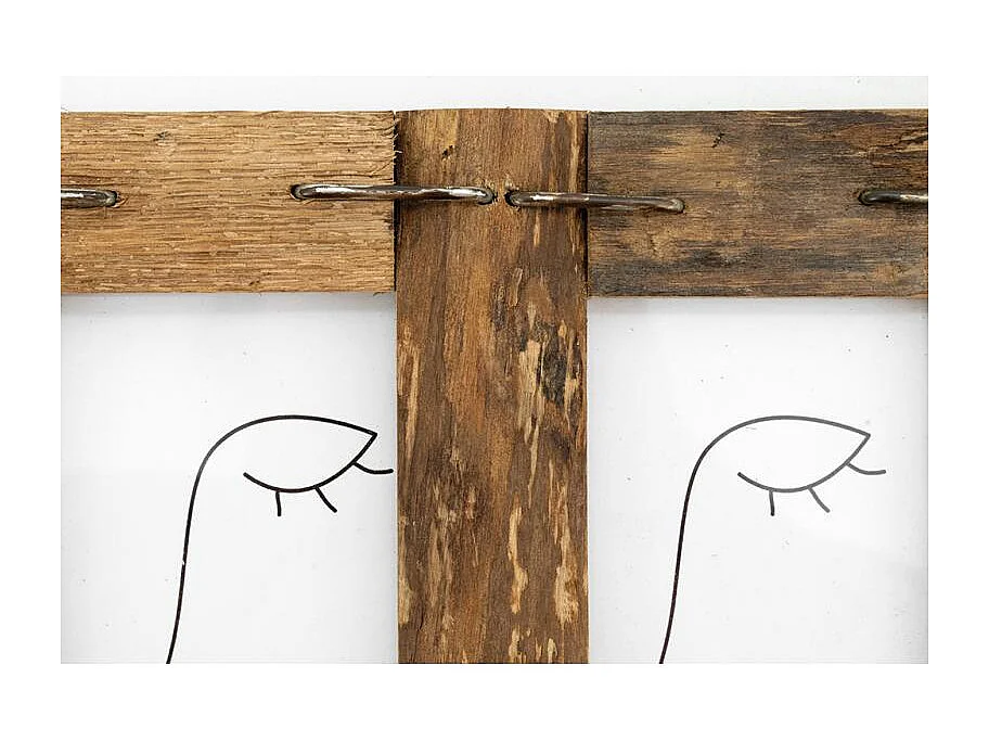 Cadre photo 2 vues en bois recyclé – Rustique et naturel