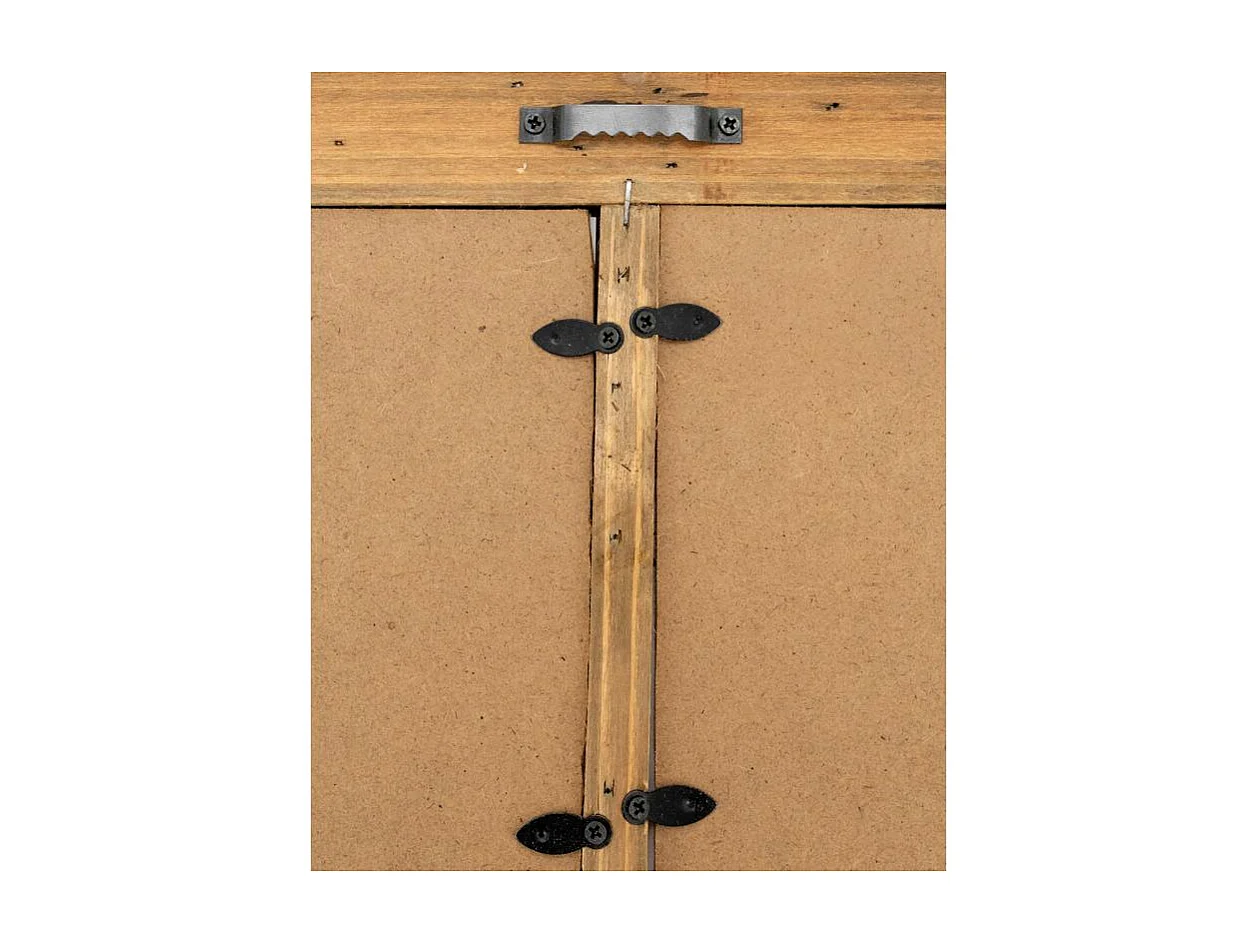 Cadre photo 2 vues en bois recyclé – Rustique et naturel