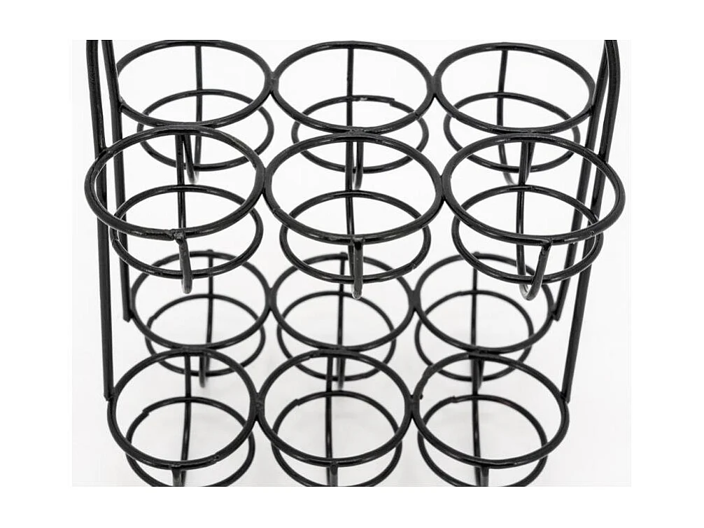 Porte-oeufs en métal noir pour 12 oeufs