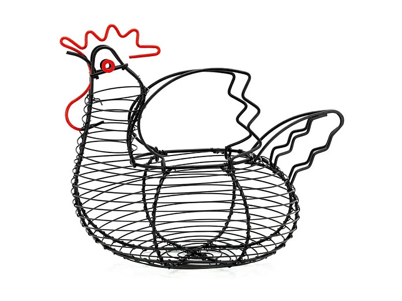 Coffret poule en métal noir