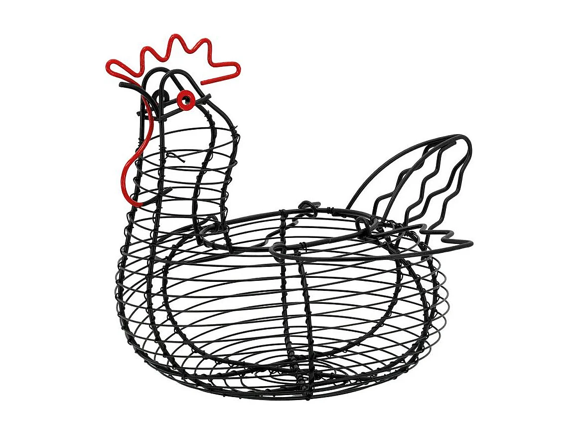 Coffret poule en métal noir