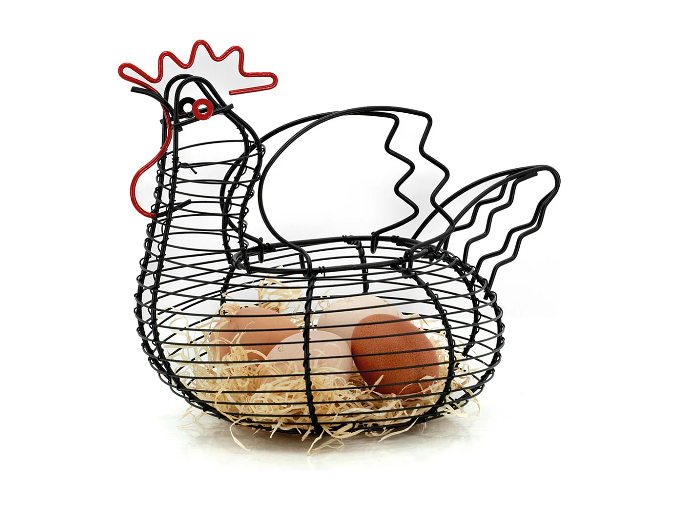 Coffret poule en métal noir