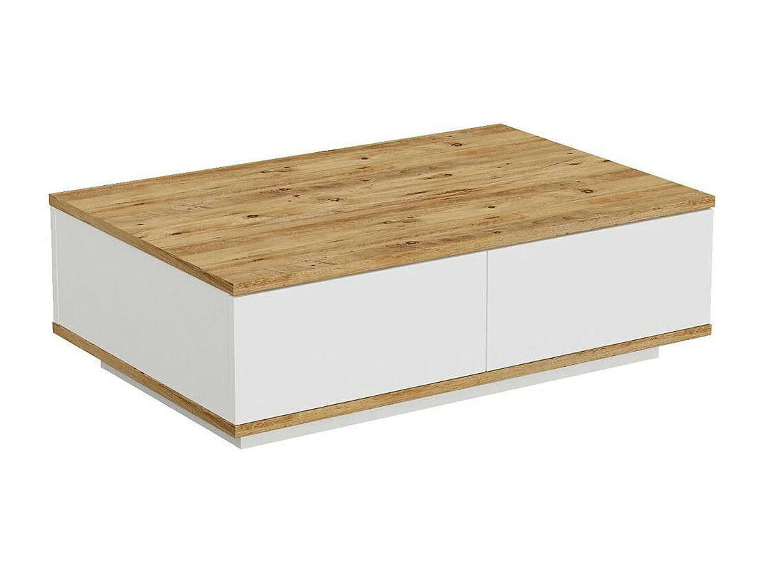 Table basse scandinave, 2 niches de rangement fermées MARFA
