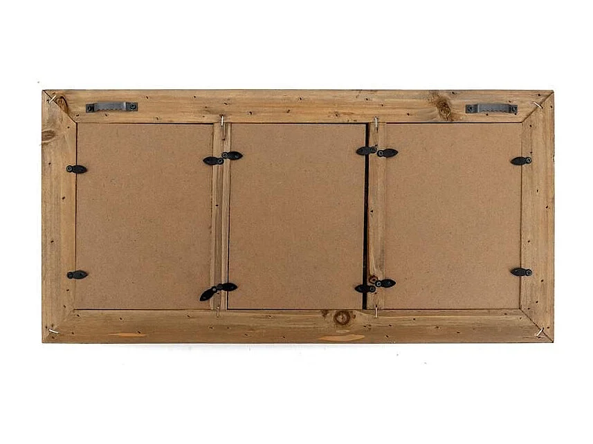 Cadre photo 3 vues en bois recyclé – Rustique et naturel