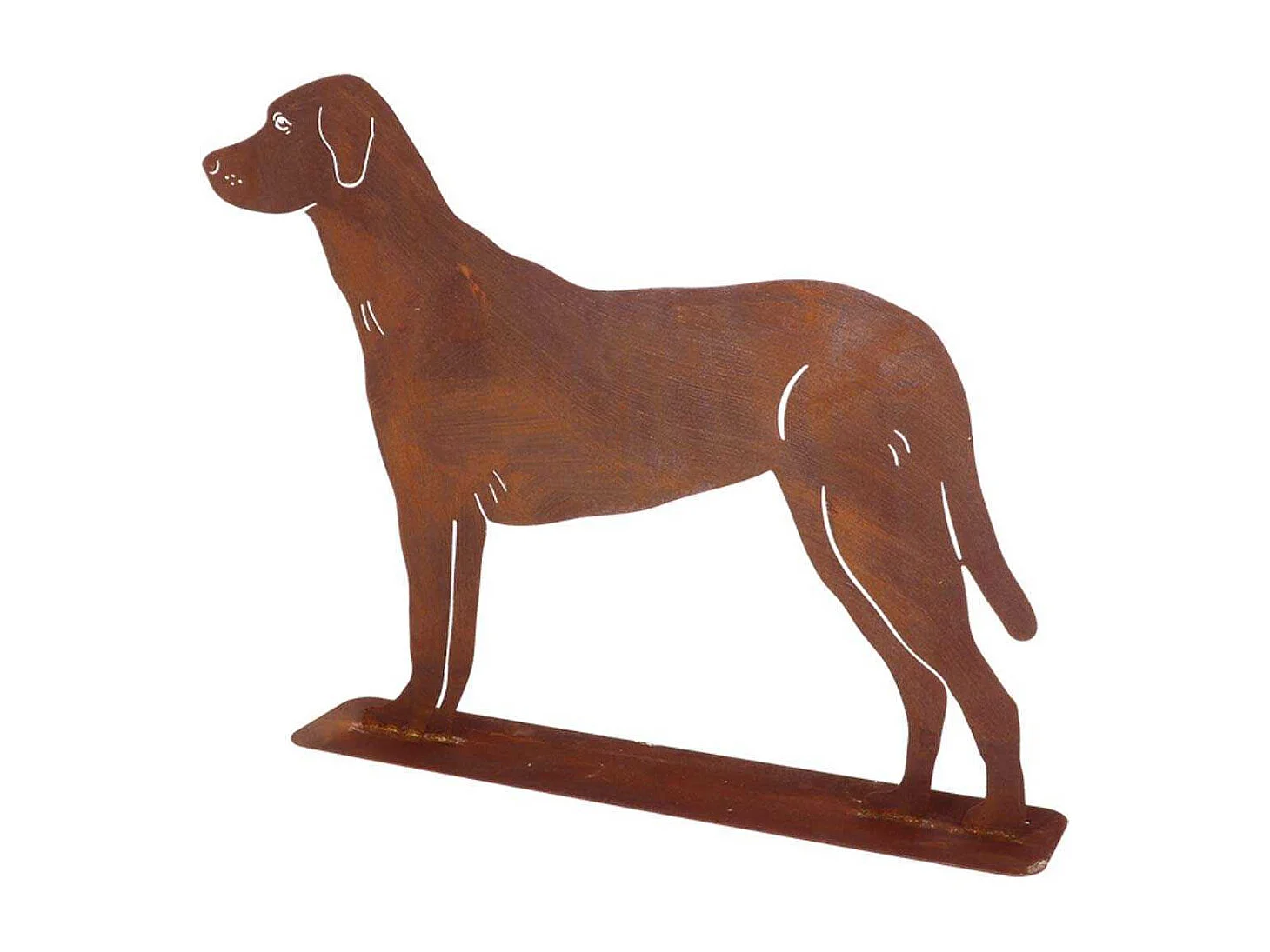 Animal de compagnie décoratif en métal rouillé Chien debout