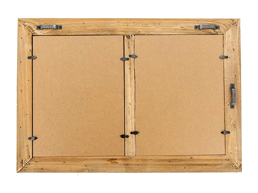 Cadre photo 2 vues en bois recyclé – Rustique et naturel