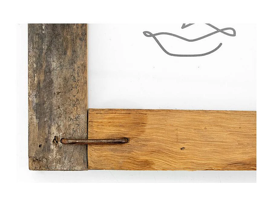 Cadre photo 2 vues en bois recyclé – Rustique et naturel