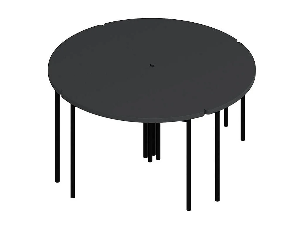 Table basse gigogne petit espace, finition anthracite JENA