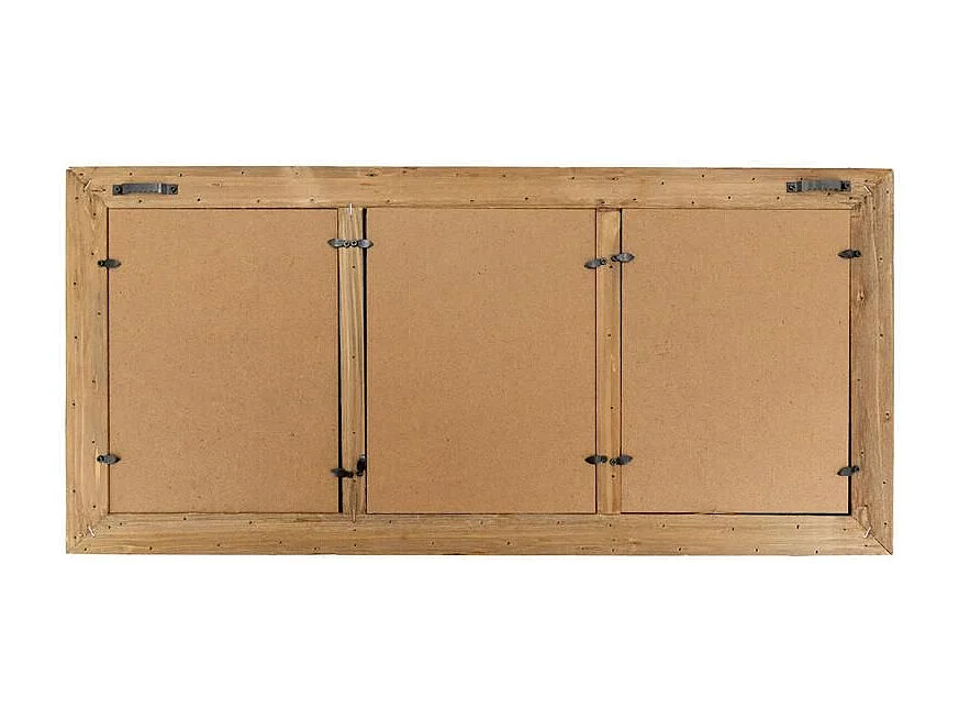 Cadre photo 3 vues en bois recyclé – Rustique et naturel