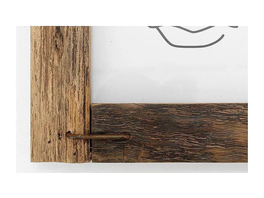 Cadre photo 3 vues en bois recyclé – Rustique et naturel