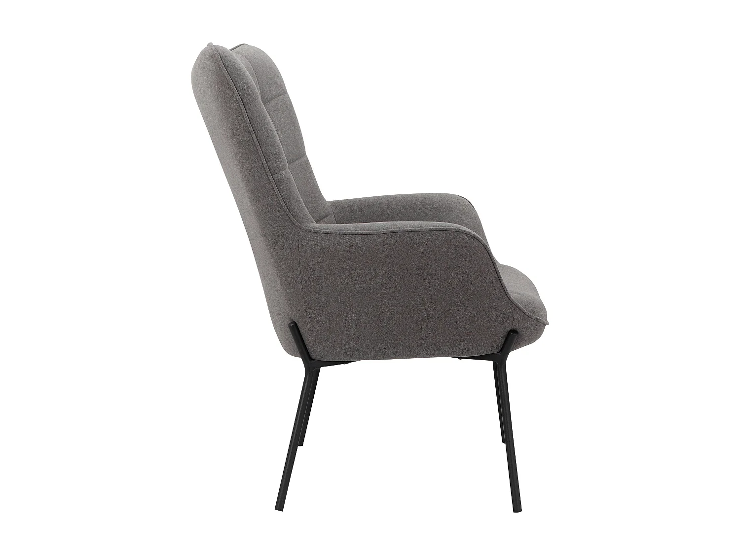 Boris|Fauteuil en velours anthracite