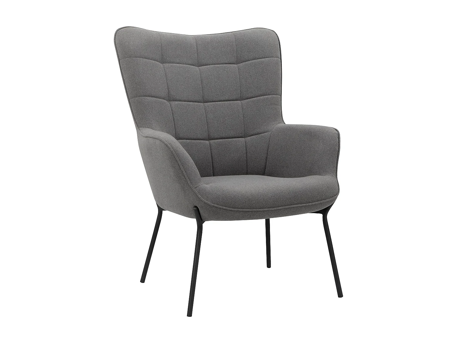Boris|Fauteuil en velours anthracite