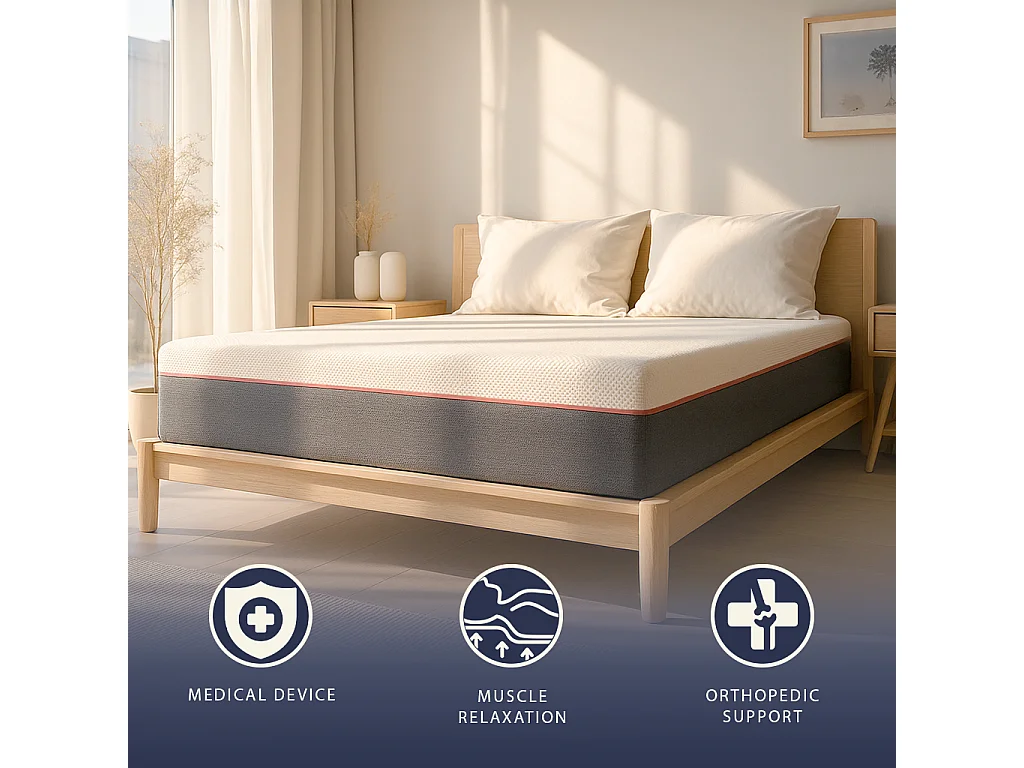 Lully | Matratze 90x200 | Memory Foam & Taschenfedern | 30 cm | Breeze | Medizinprodukt | Made in Italy