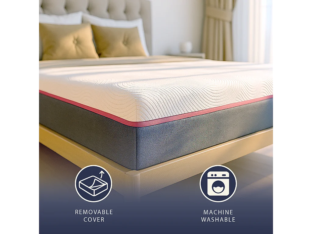 Lully | Matratze 140x200 Memory Foam & Taschenfedern | H30 cm | Abnehmbar | Made in Italy