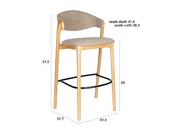 Tabouret de comptoir Babington 65 cm