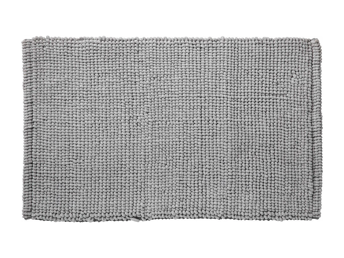 Tapis de bain en polycoton uni gris 50x80cm