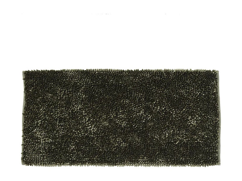 Tapis de bain déco fil doré en polyester kaki 60x120cm