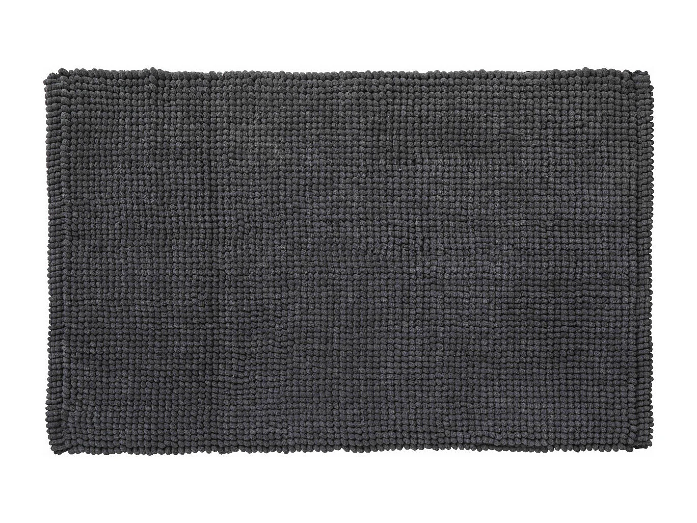 Tapis de bain en polycoton uni anthracite 50x80cm