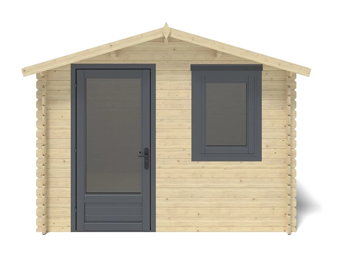 Casetta da giardino in legno - 7.5m2 - 3x2.5m - 28mm - colore: naturale - DOM755 - ALTANKA