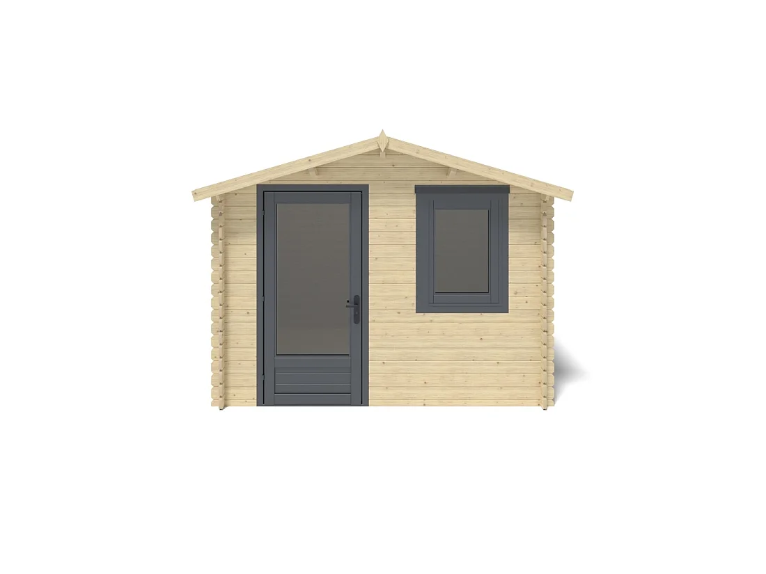 Abri de jardin en bois - 7.5m2 - 3x2.5m - Ep. 28mm - Couleur: naturel - DOM755 - ALTANKA