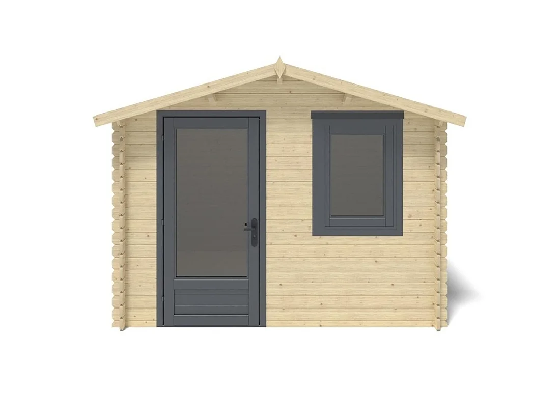 Casetta da giardino in legno - 7.5m2 - 3x2.5m - 28mm - colore: naturale - DOM755 - ALTANKA
