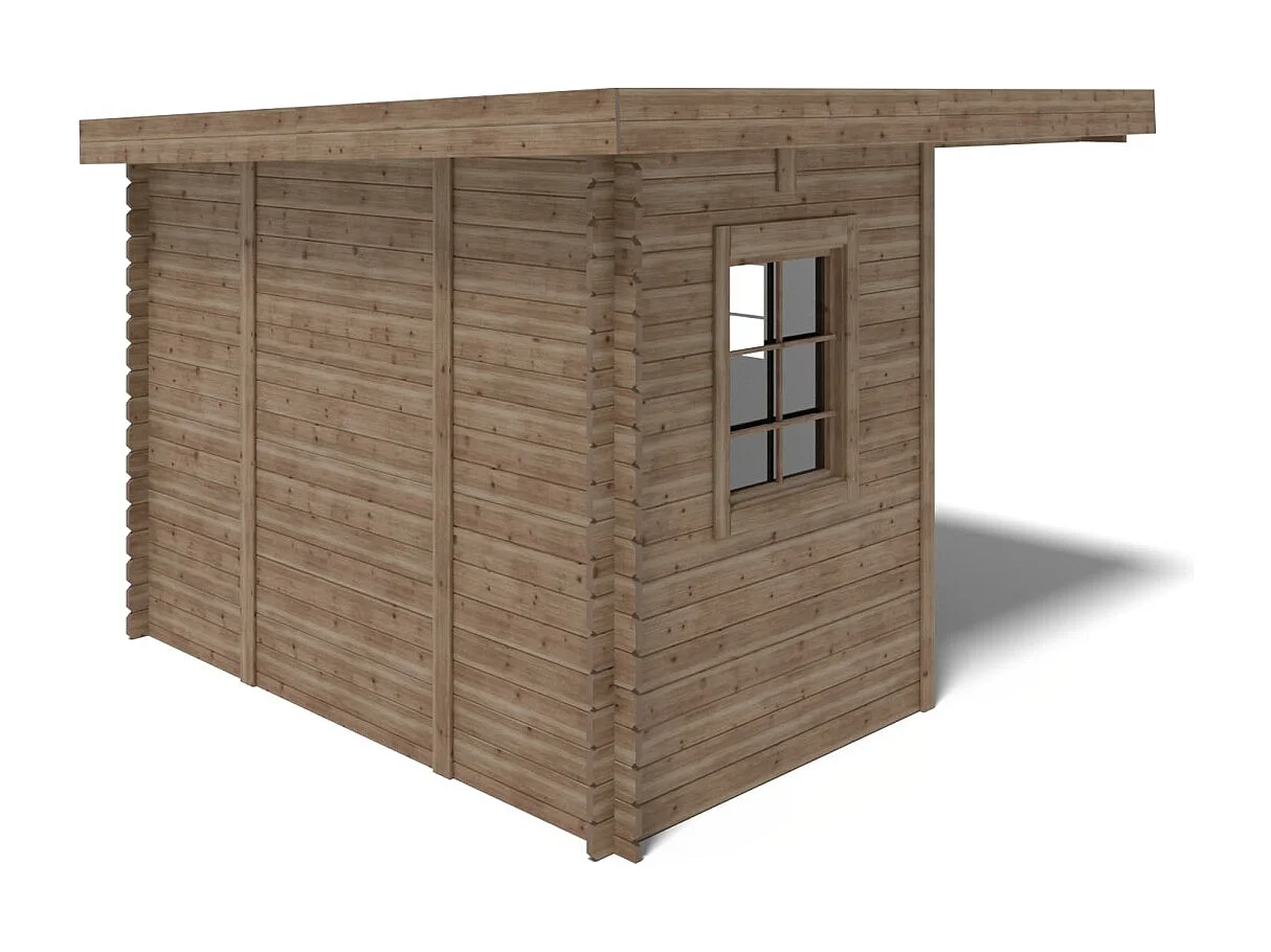 Casetta da giardino in legno - 8m2 - 3x3m - impregnata - 28mm - colore: marrone - DOM753 - ALTANKA