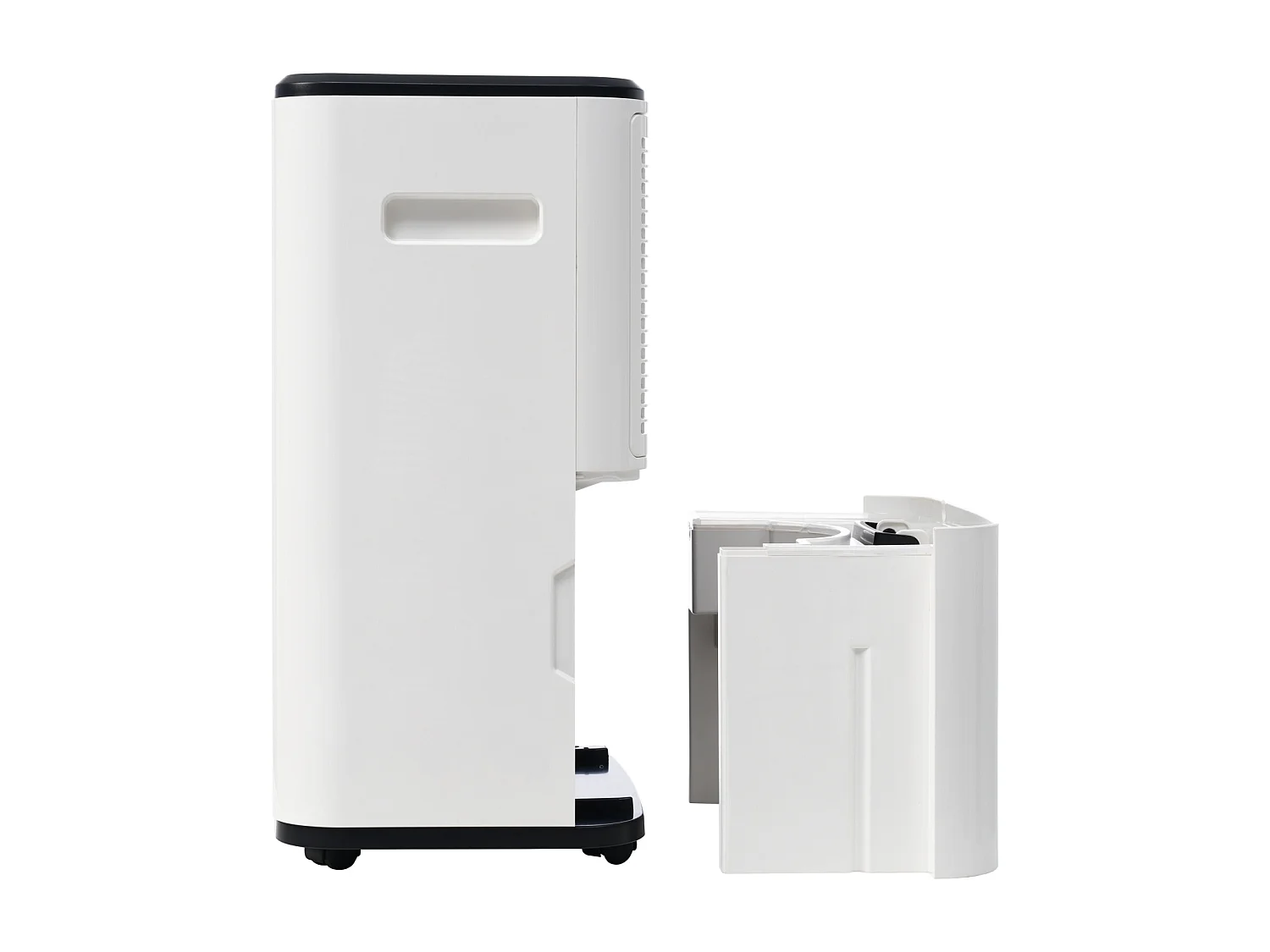 Déshumidificateur 3 en 1, 25L/jour, déshumidificateur, purificateur d'air et séchoir, réservoir de 6L, minuterie 24h, écran LED, pour 26㎡, Blanc
