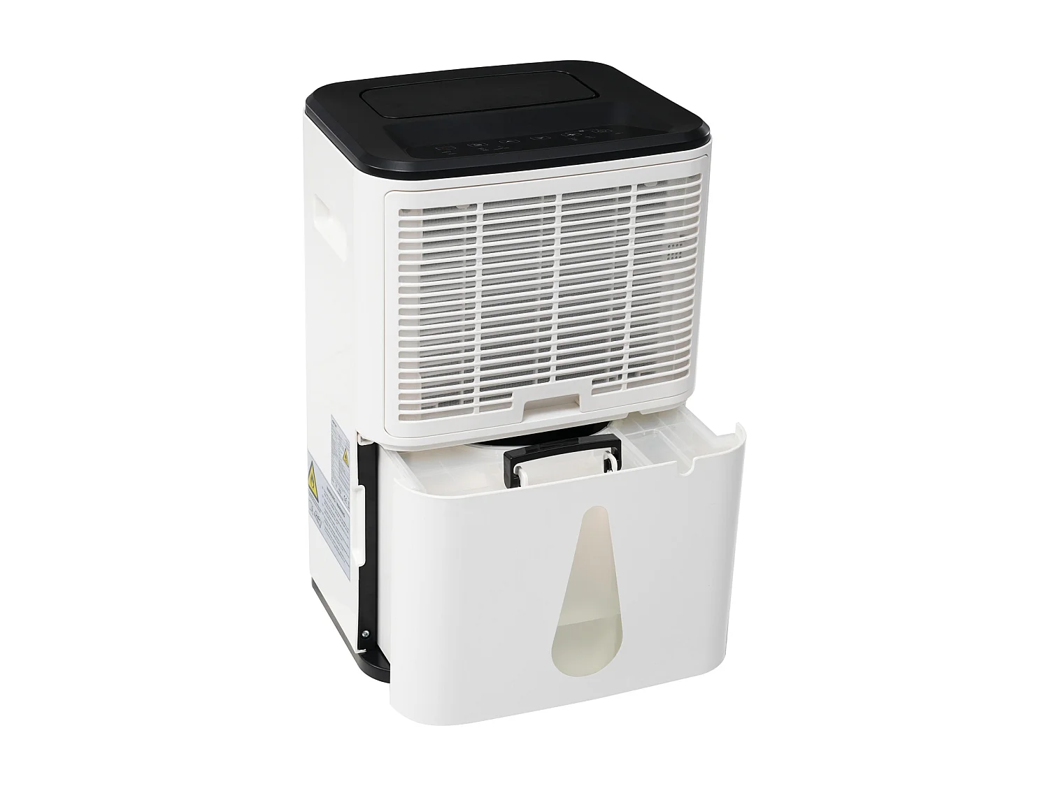 Déshumidificateur 3 en 1, 25L/jour, déshumidificateur, purificateur d'air et séchoir, réservoir de 6L, minuterie 24h, écran LED, pour 26㎡, Blanc