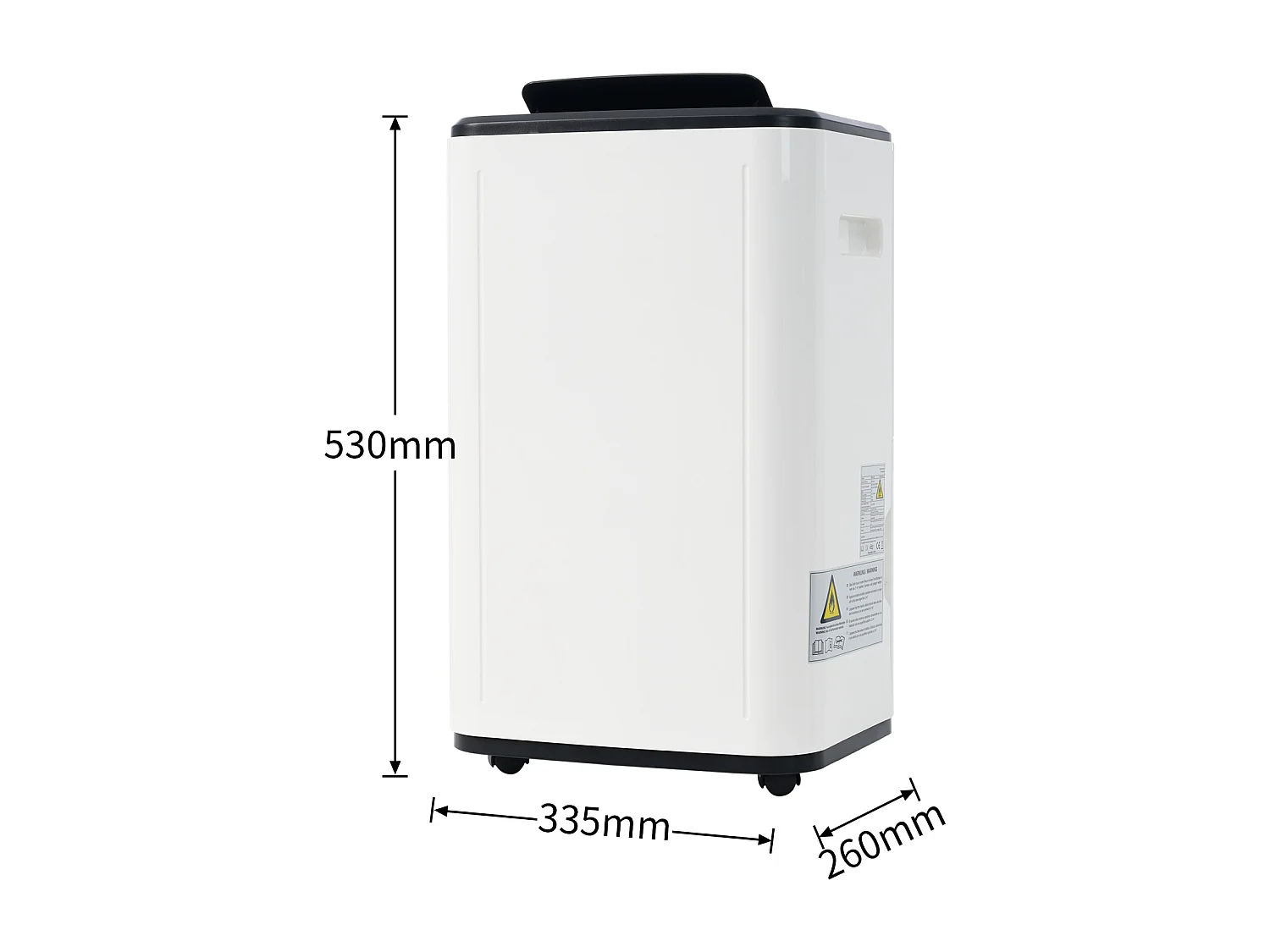 Déshumidificateur 3 en 1, 25L/jour, déshumidificateur, purificateur d'air et séchoir, réservoir de 6L, minuterie 24h, écran LED, pour 26㎡, Blanc