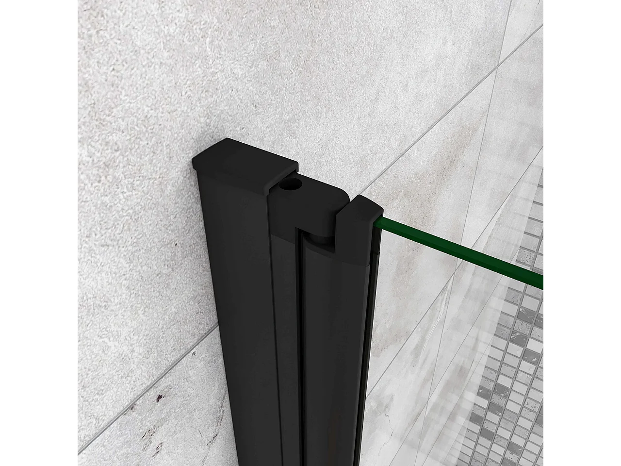 Sopravasca da Bagno Parete Vasca Doccia 90x140 cm Due Ante Movibili Vetro Temperato Trasparente 6 mm Anticalcare Telaio Nero Opaco