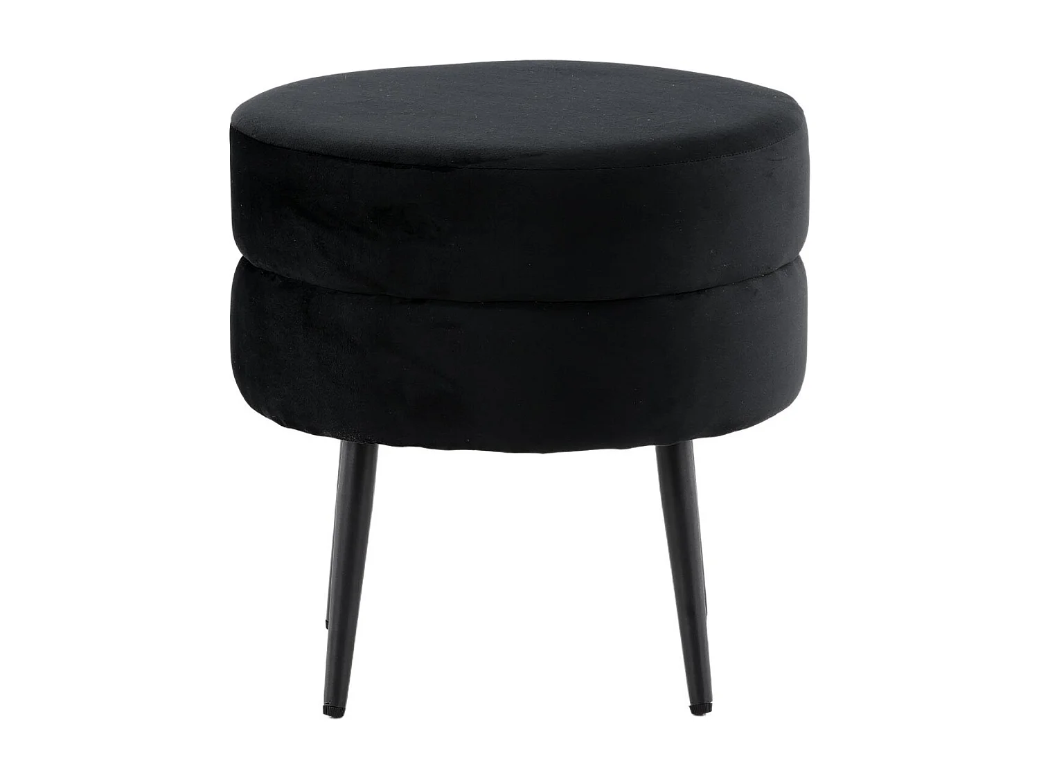 Pouf vaso Ø40cm velluto nero.