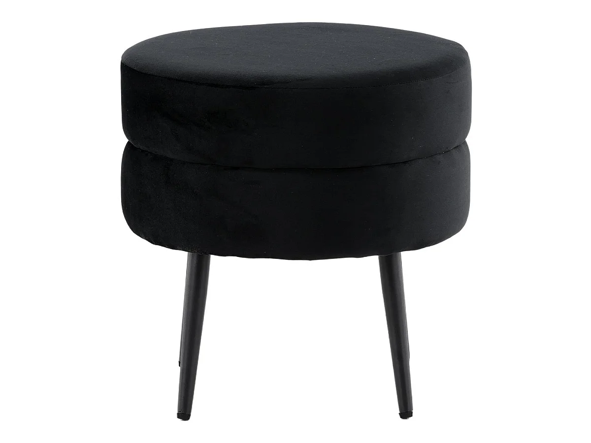 Pouf Design en Velours "Pot" 40cm Noir