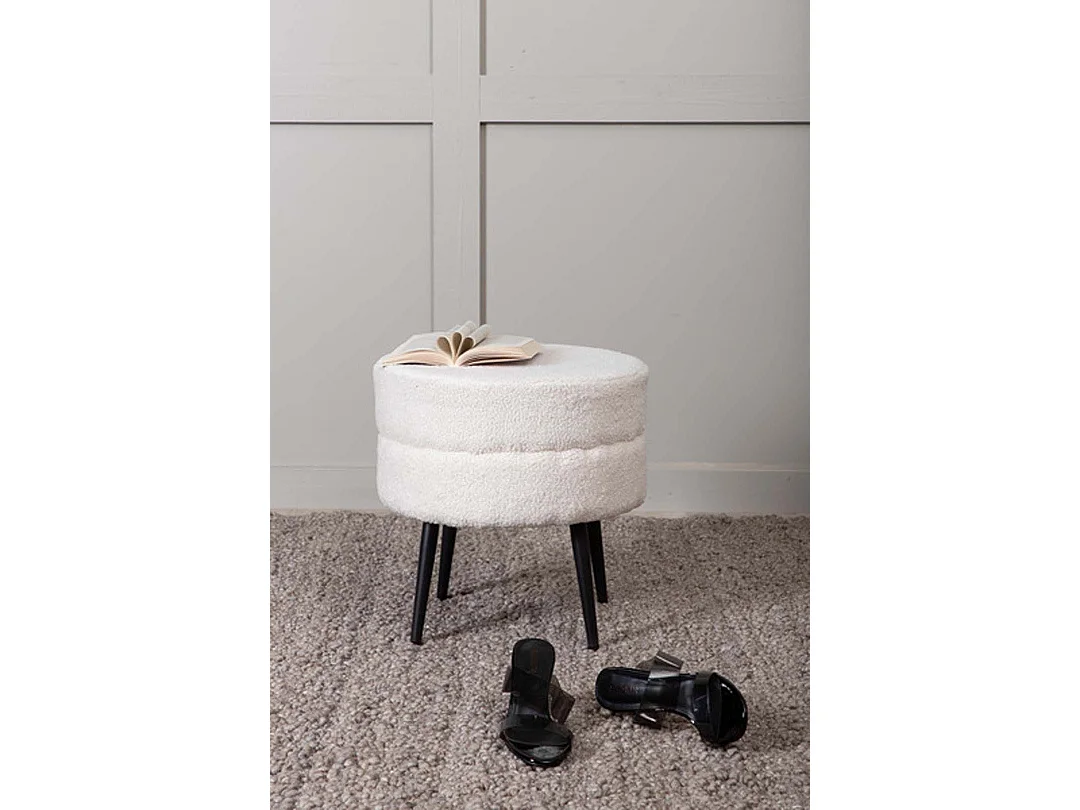 Pot Pouf Ø40cm weiß.