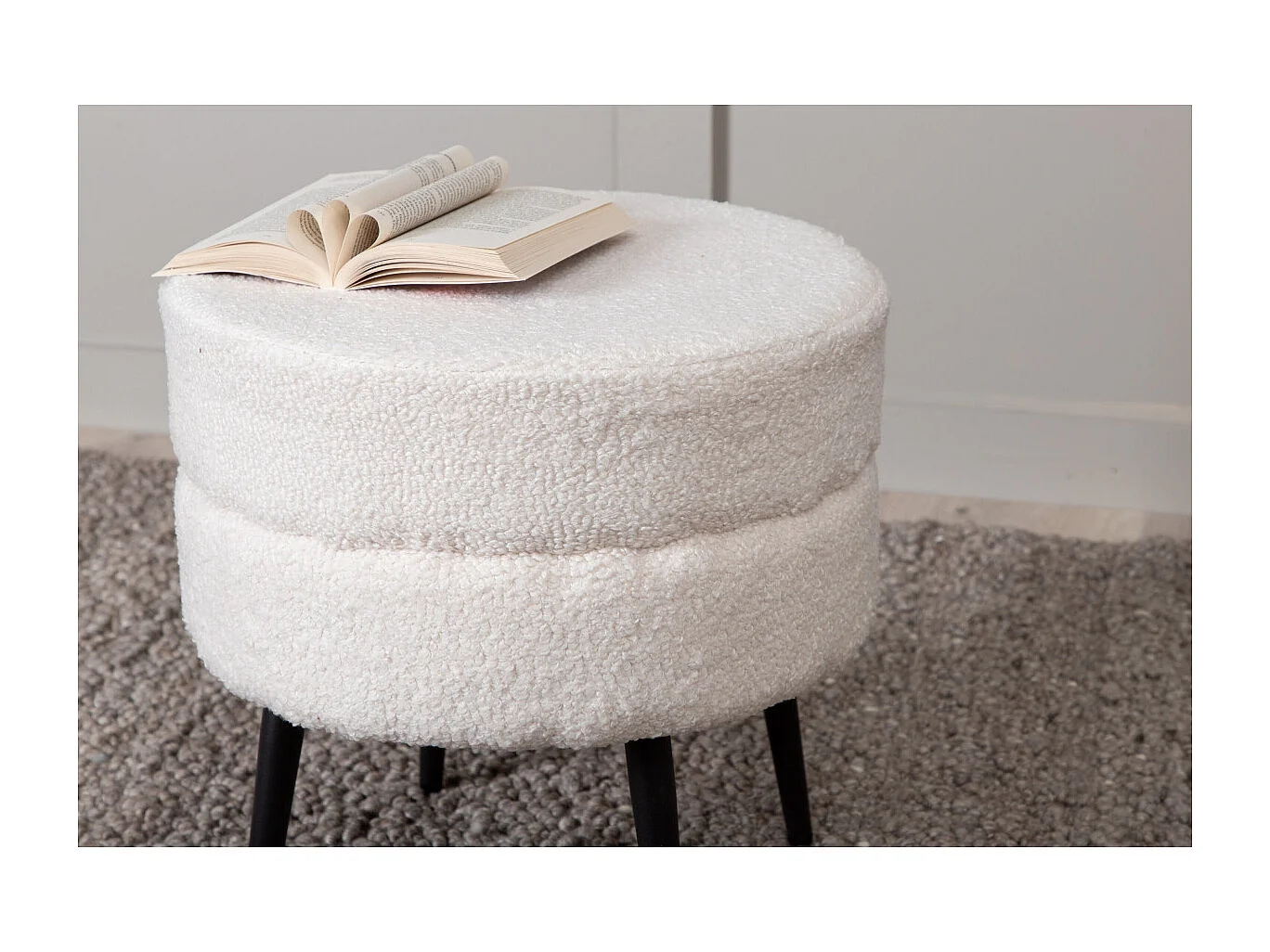 Puff maceta Ø40cm color blanco.