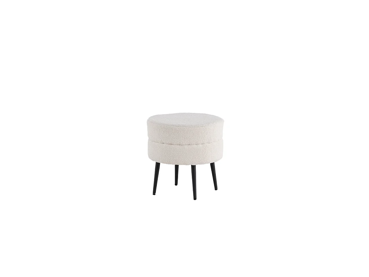 Pot Pouf Ø40cm weiß.