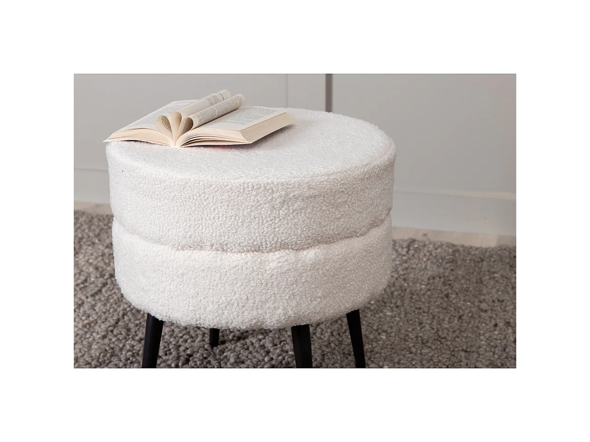Pot Pouf Ø40cm weiß.