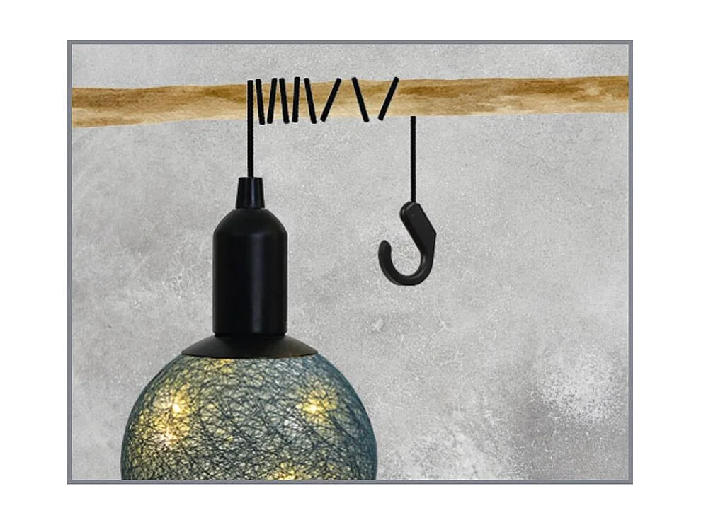 Lampe Suspension à Led "Boule" 24cm Bleu