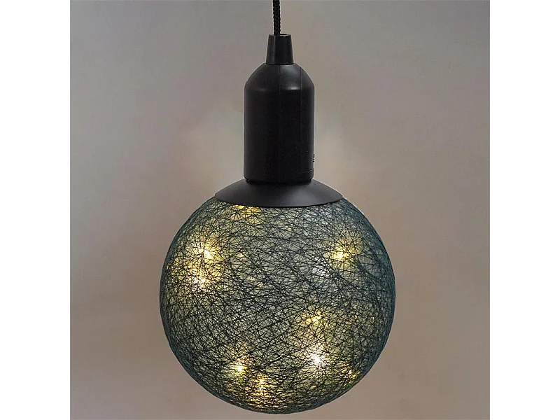 Lampe Suspension à Led "Boule" 24cm Bleu