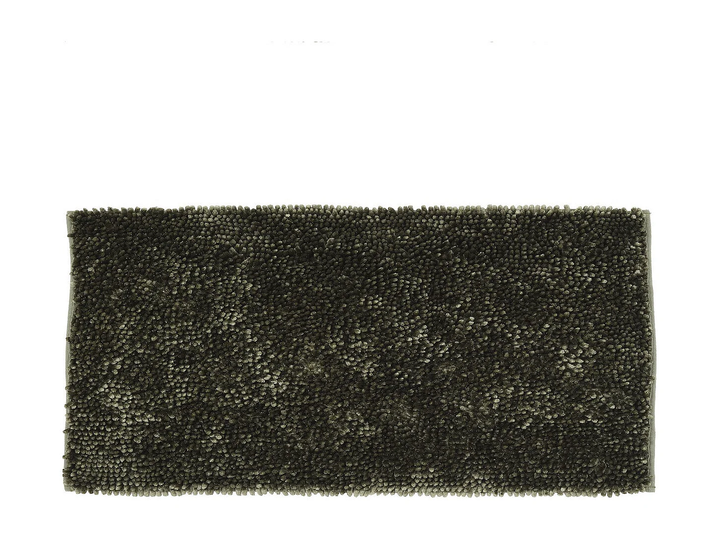 Tapis de bain déco fil doré en polyester kaki 50x80cm