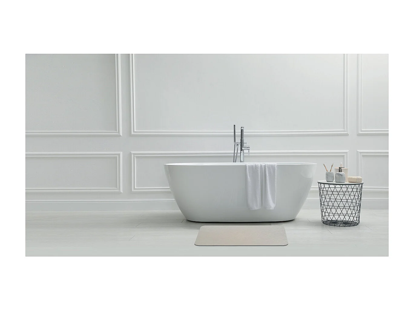 Tapis de bain diatomite taupe 39x60cm