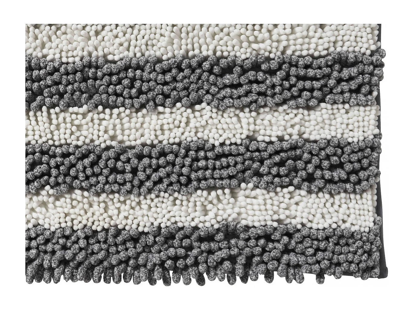 Tapis de bain déco à rayures en polyester 50x80cm