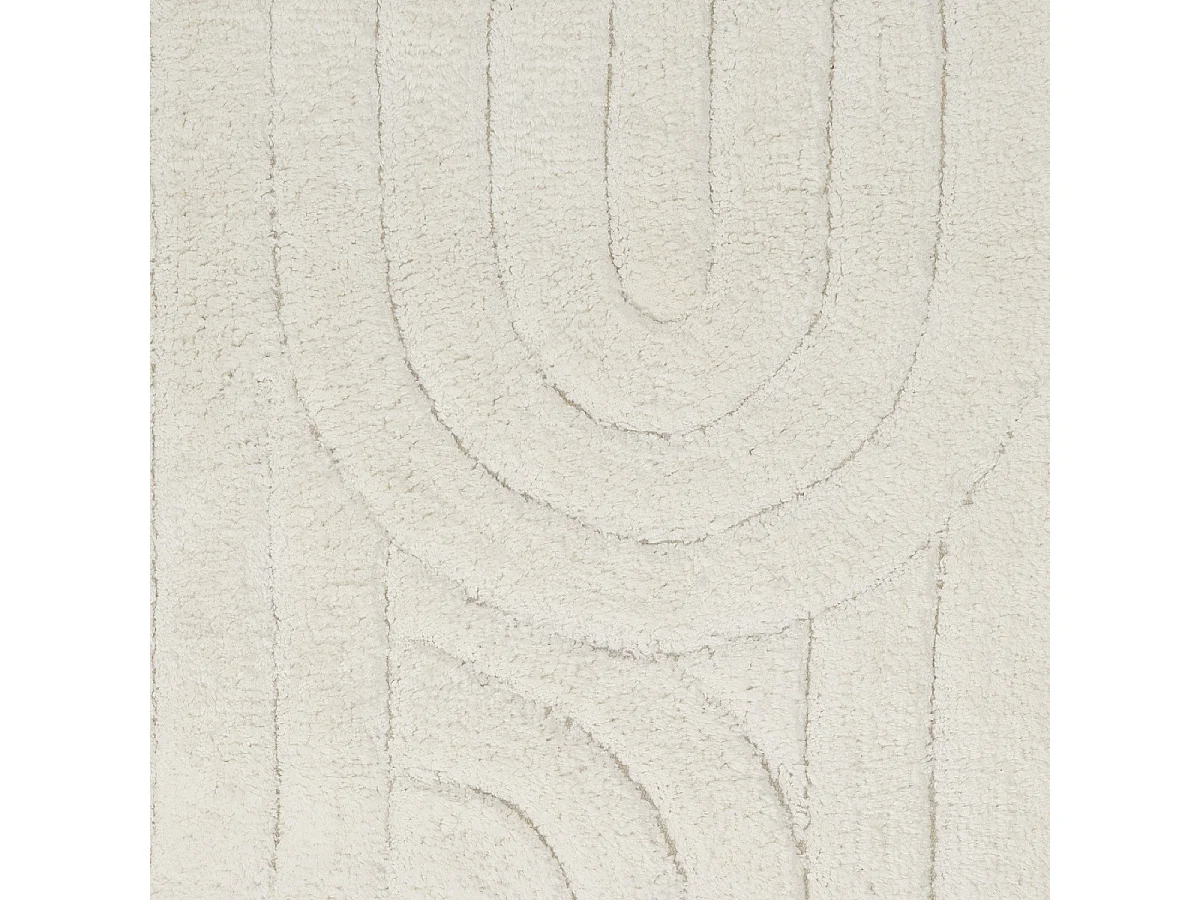 Tapis de bain déco graphique arc en coton 60x120cm