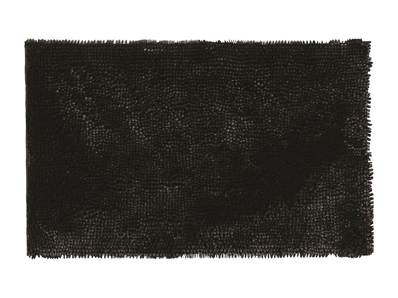 Tapis de bain déco fil doré en polyester noir 50x80cm