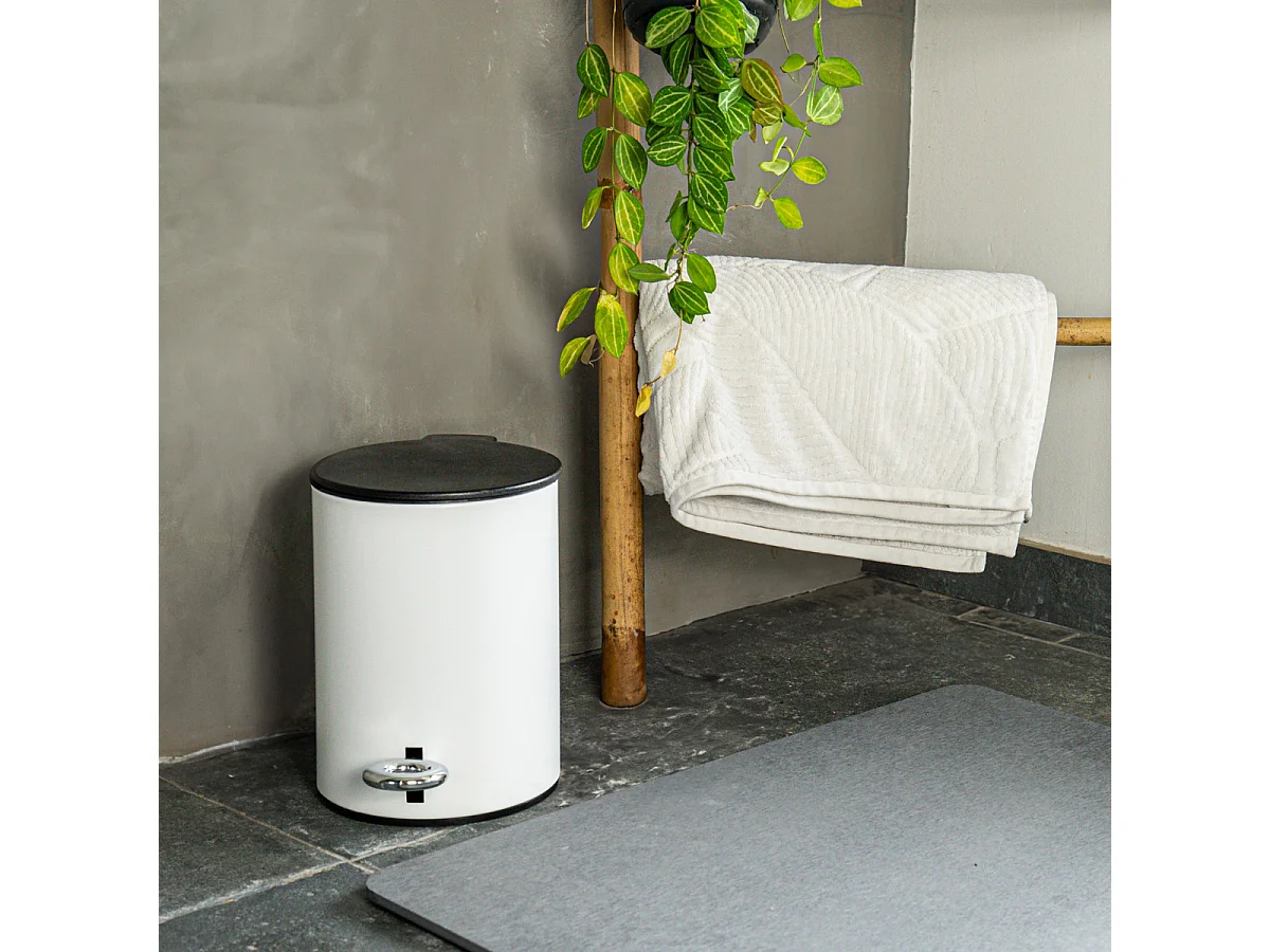 Poubelle salle de bain 3L en métal