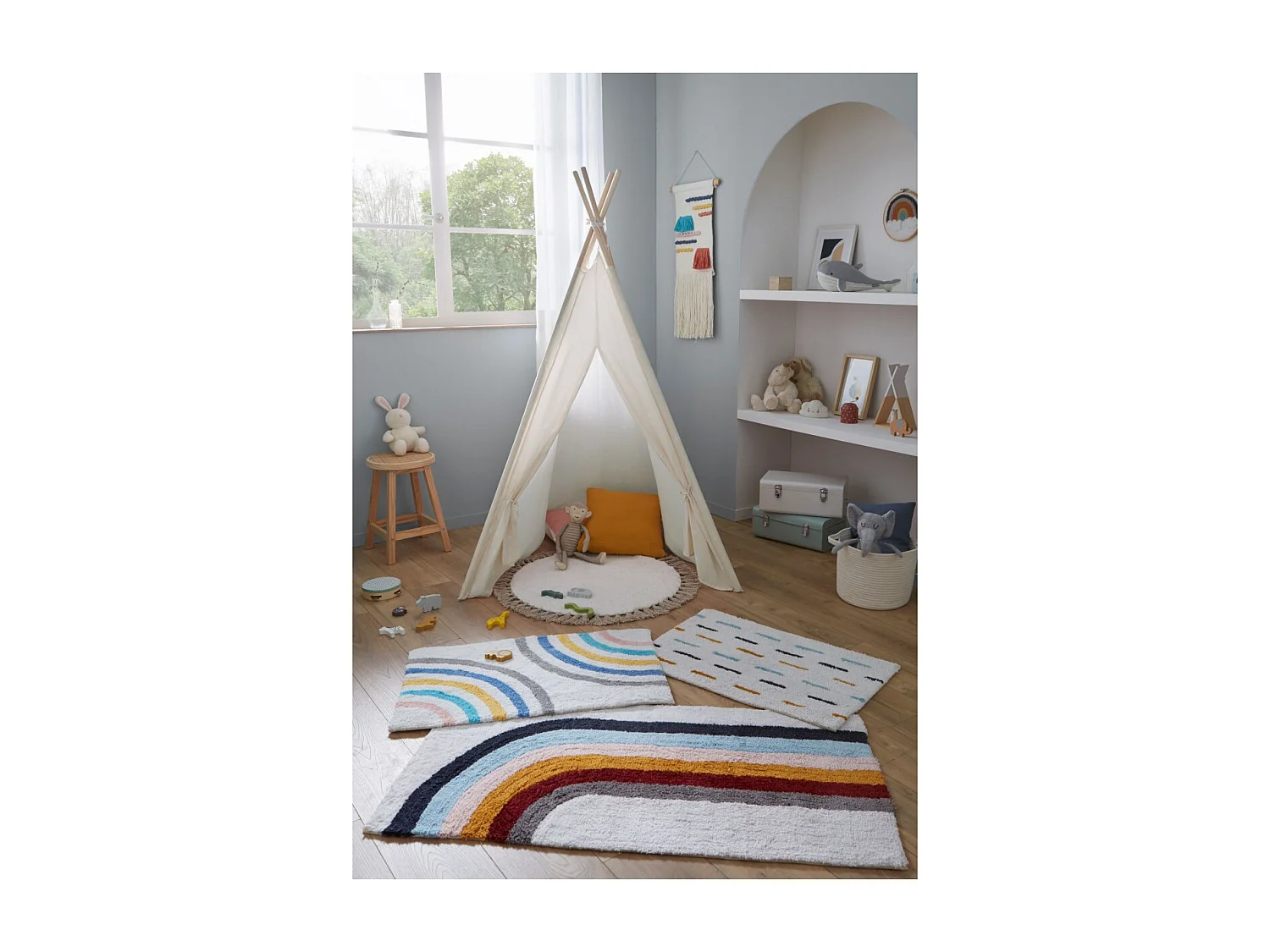 Tapis déco enfant en coton 50x80cm