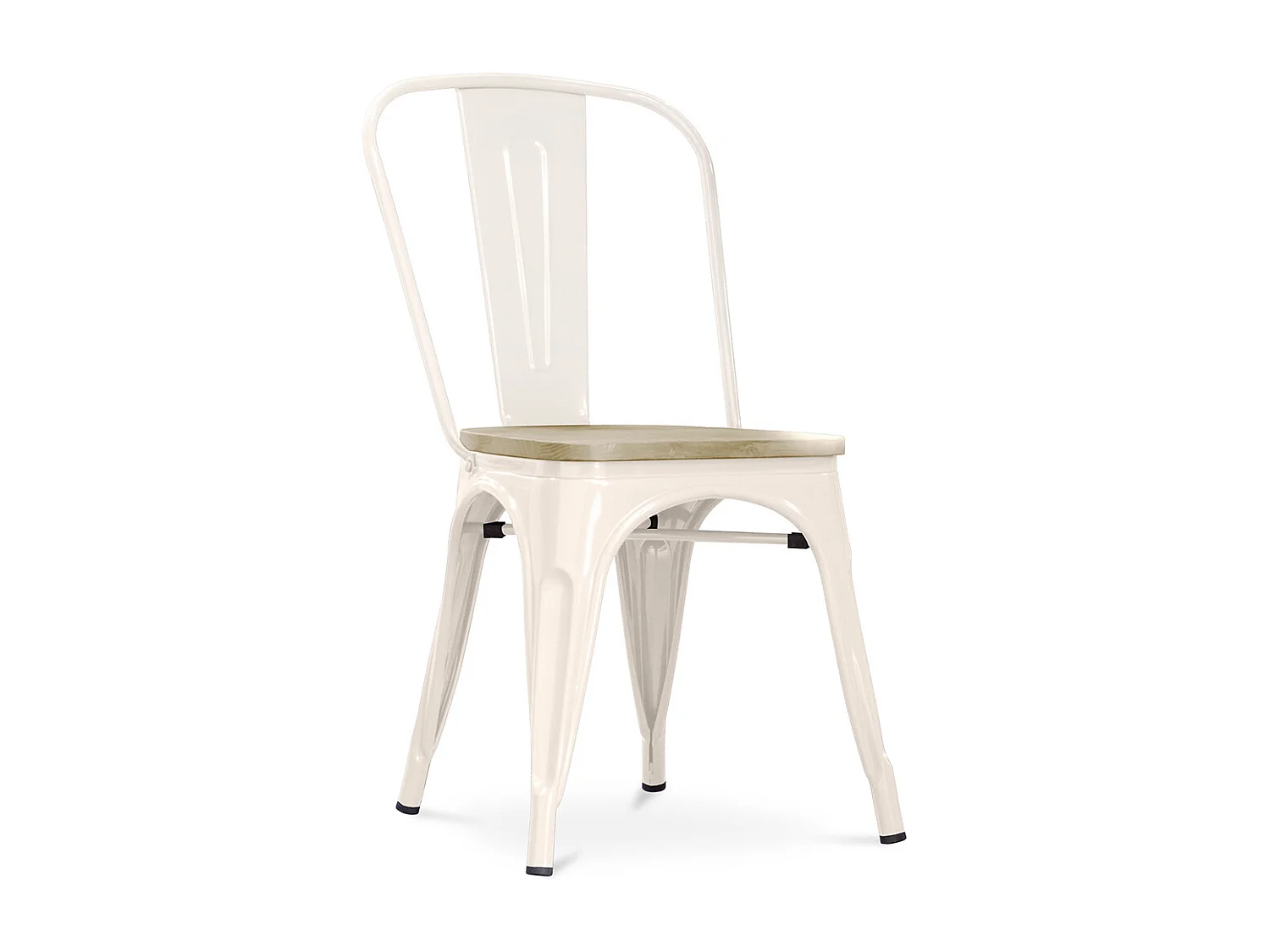 Sedia da pranzo - Design industriale - Acciaio e legno - Nuova edizione - Stylix