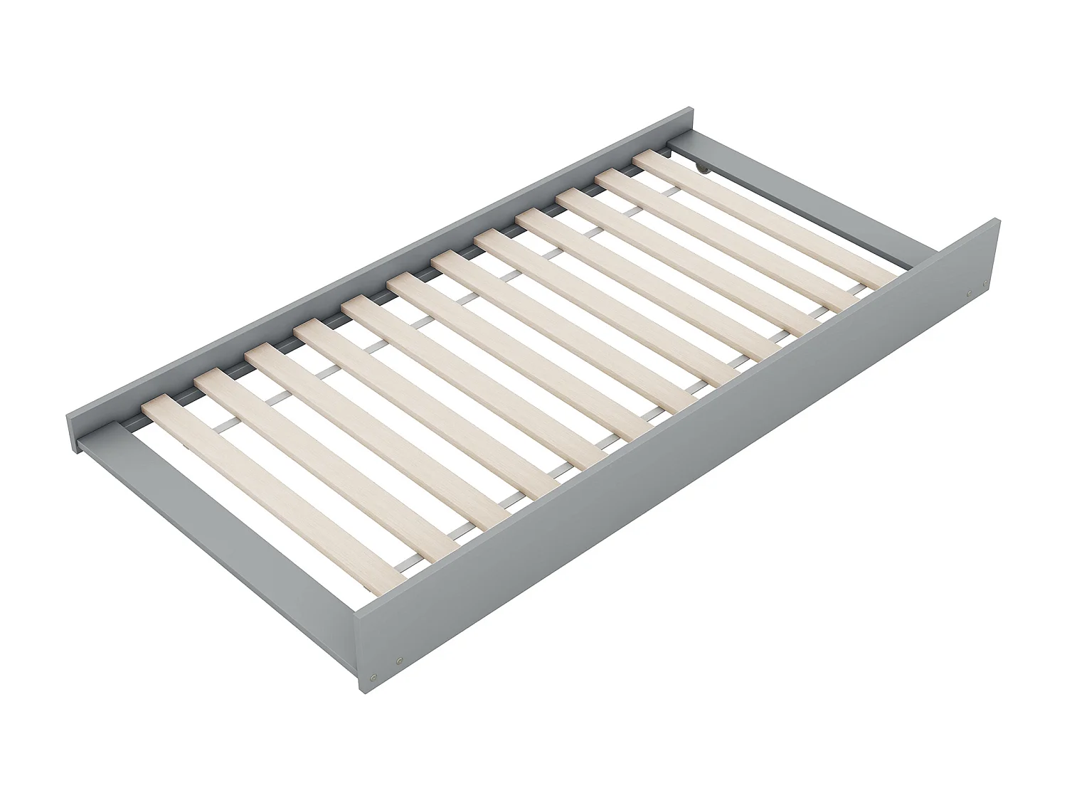 Beliche 90x200cm com cama auxiliar 90x190cm, cama amovível, estrado de ripas, cinzento