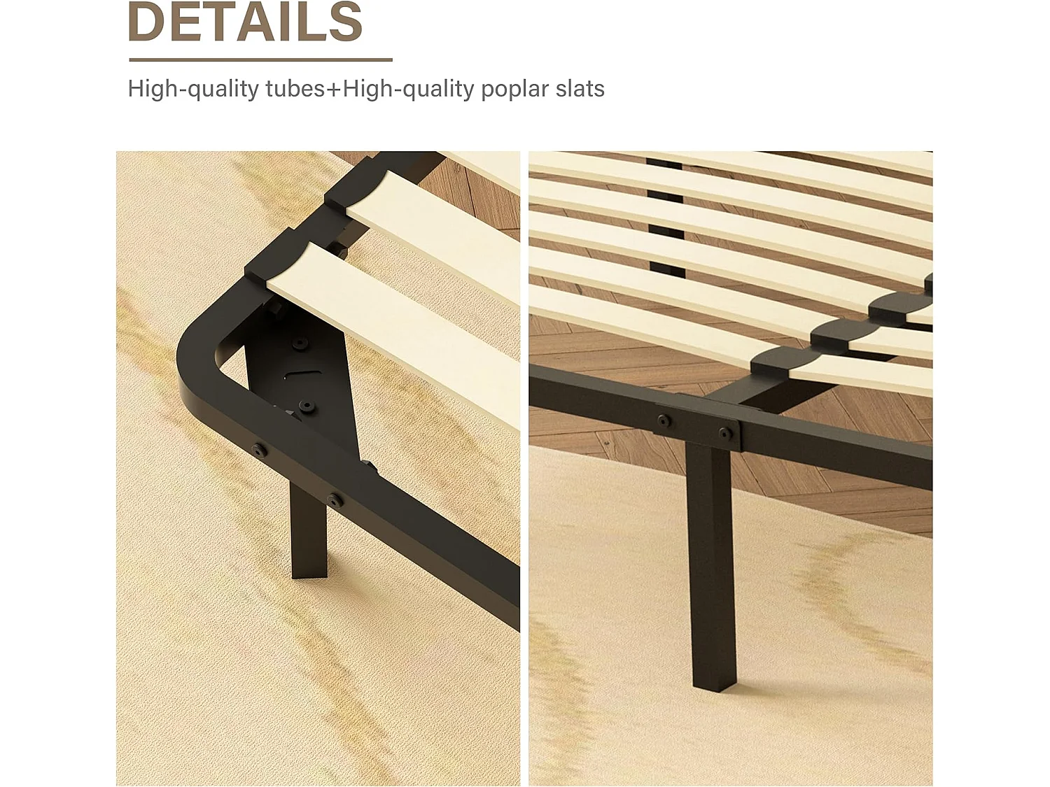 Mémoire Ensemble Composè, Matelas en Mousse 140x190x28 cm+Sommier tapissier volige,9 Pieds Inclus,ensemble matelas et sommier